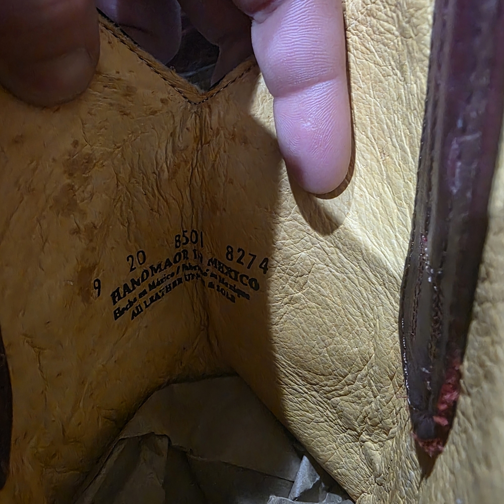 Roper Brown and Burgundy Cowboy Boots - Picture 5 of 7
